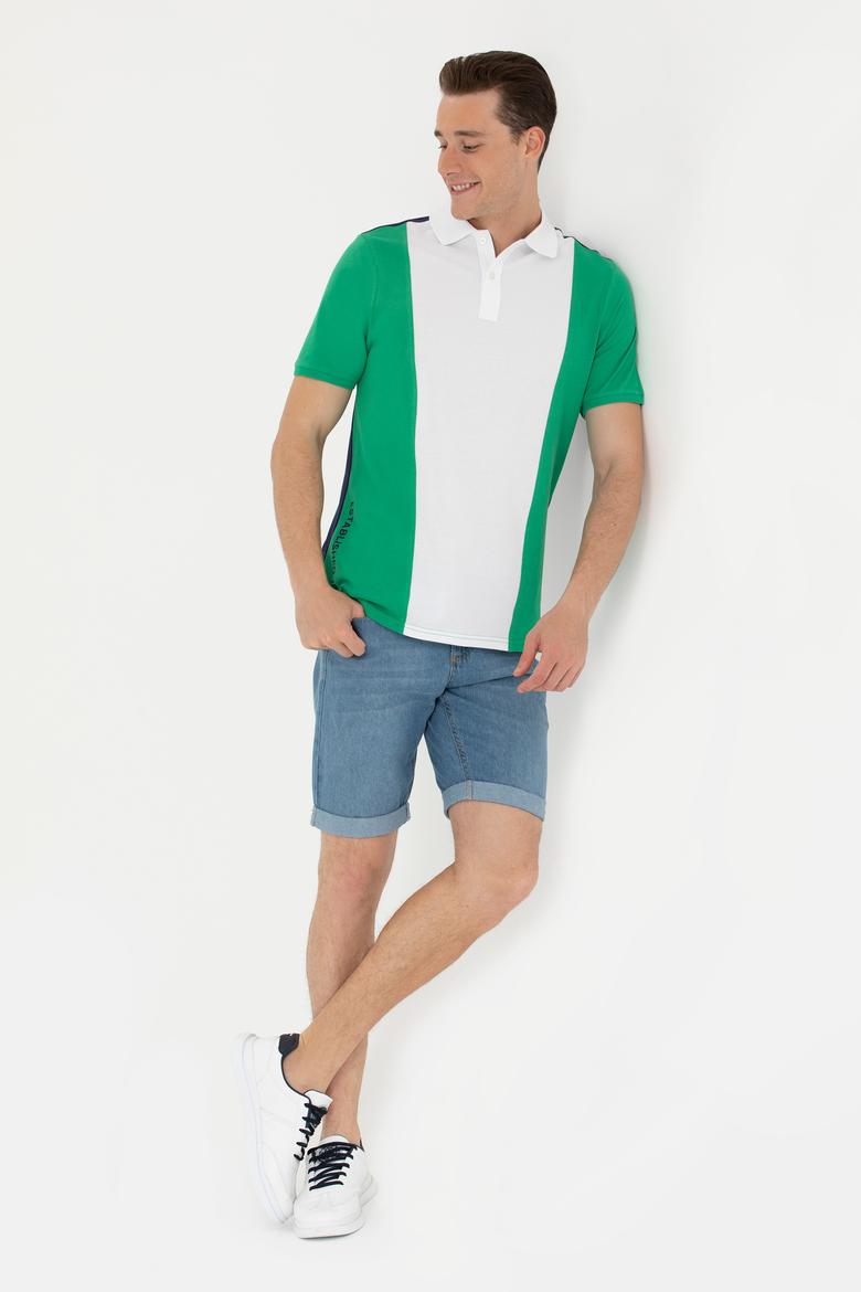 Erkek Yeşil Polo Yaka Tişört - 50263396033