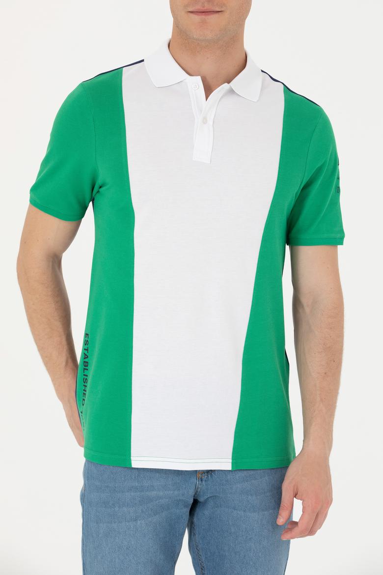 Erkek Yeşil Polo Yaka Tişört - 50263396033