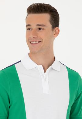Erkek Yeşil Polo Yaka Tişört - 50263396033