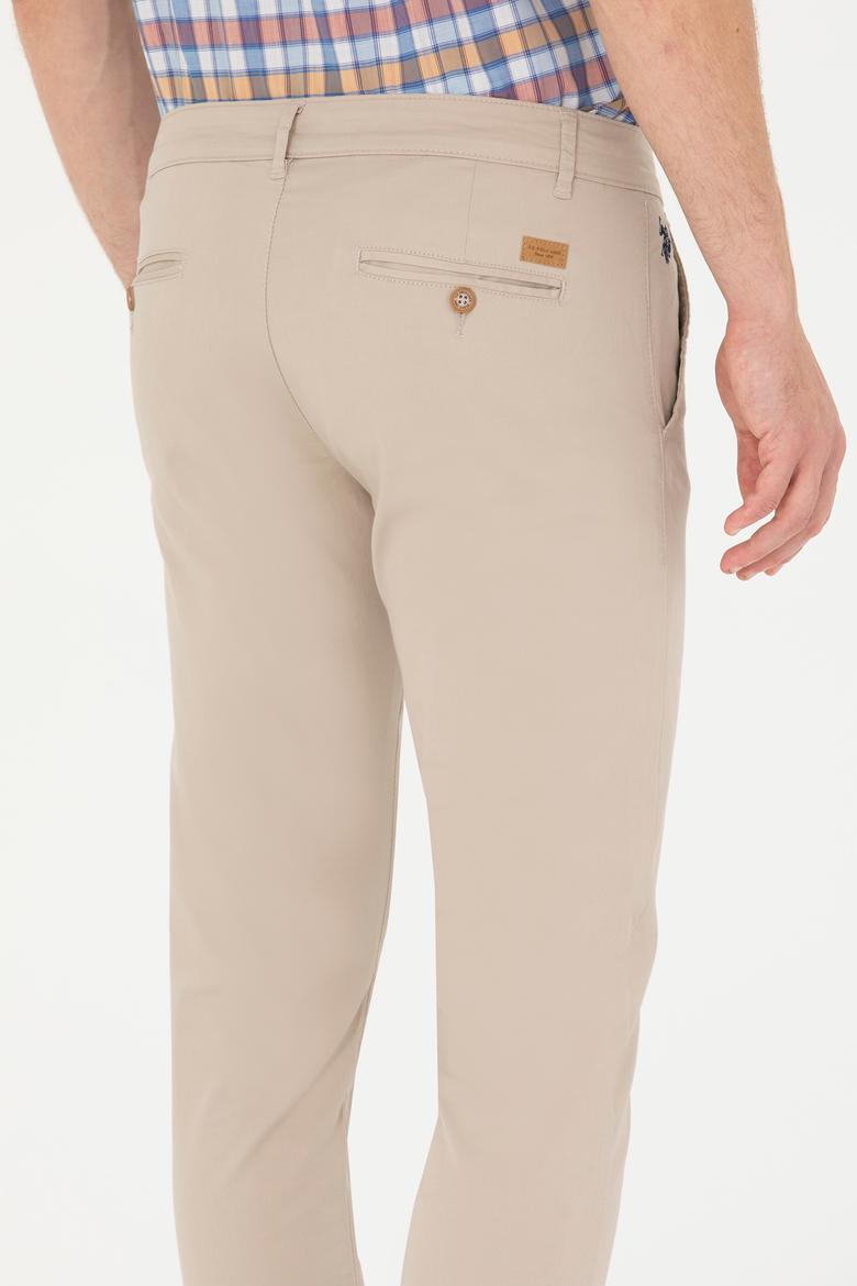 Erkek Slim Fit Taş Kanvas Pantolon - 50263889027