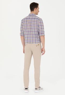 Erkek Slim Fit Taş Kanvas Pantolon - 50263889027