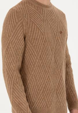 Erkek Camel Melanj Kazak - 50253160017