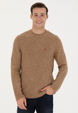 Erkek Camel Melanj Kazak - 50253160017