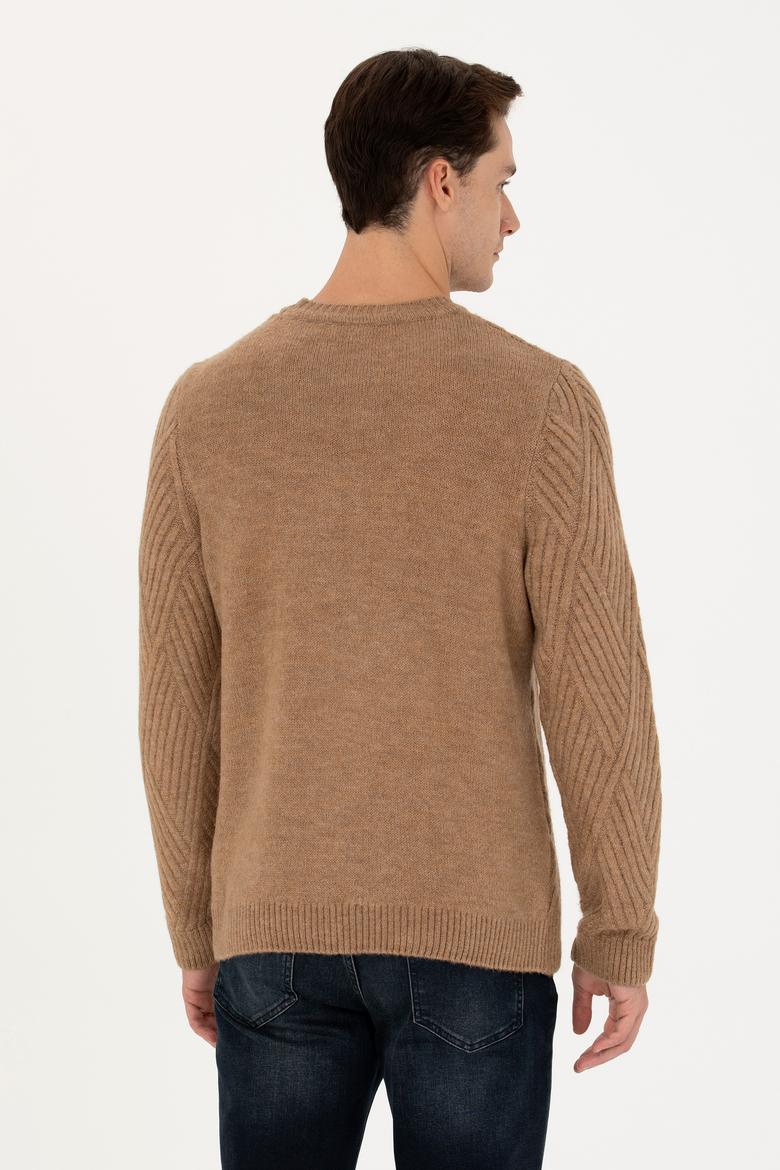 Erkek Camel Melanj Kazak - 50253160017