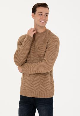 Erkek Camel Melanj Kazak - 50253160017