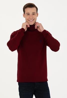 Erkek Bordo Basic Kazak - 50268935015