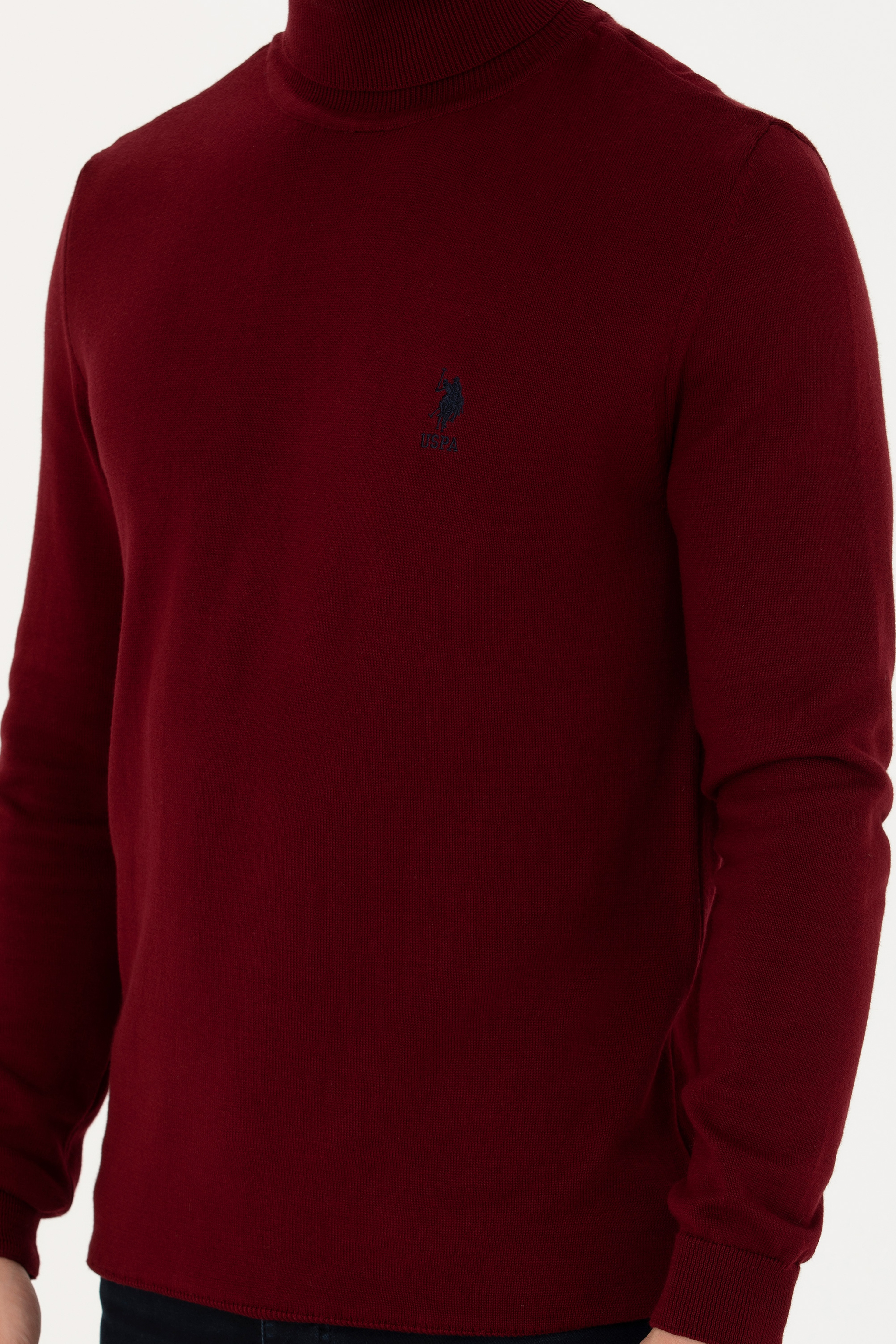 Erkek Bordo Basic Kazak - Image 6
