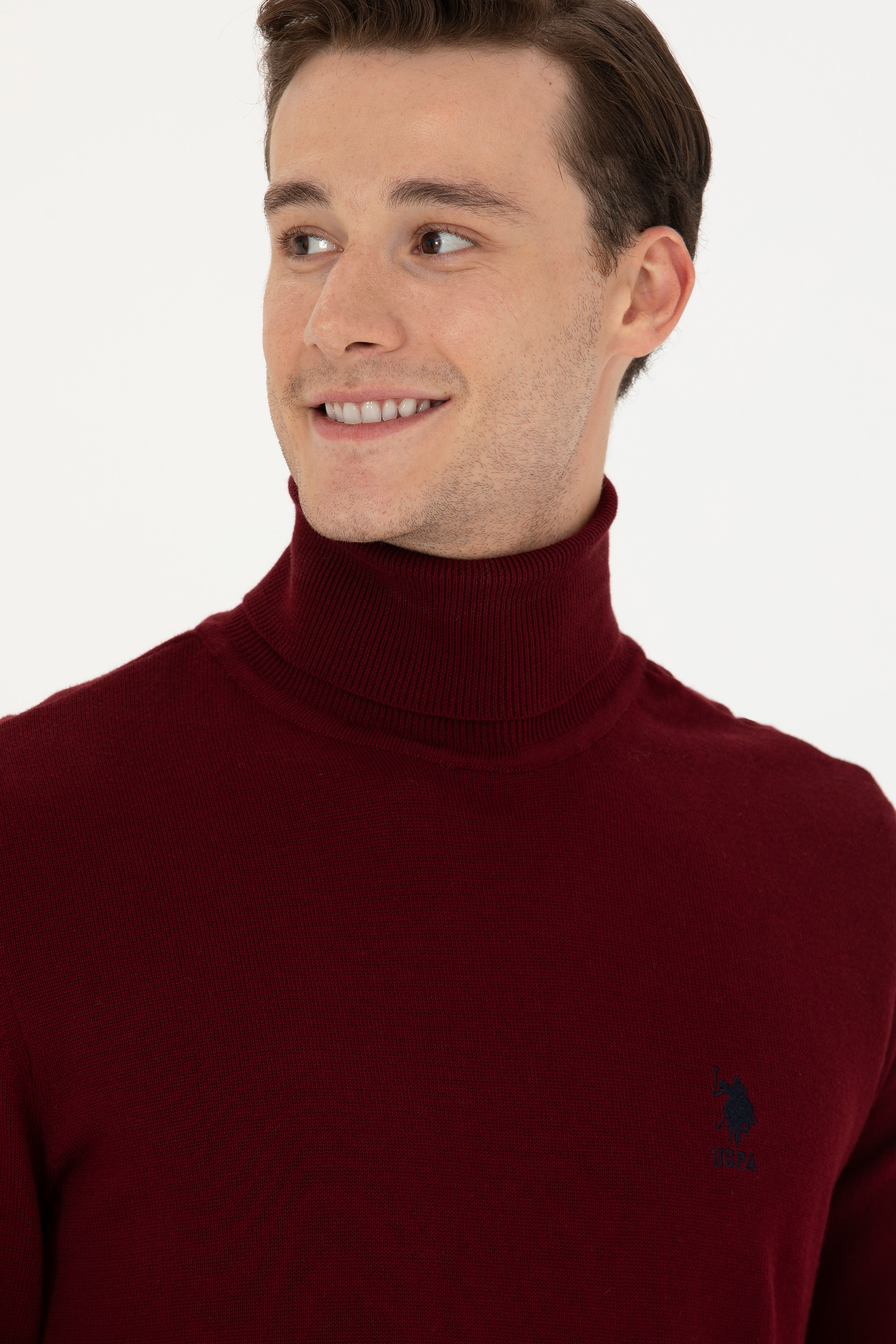 Erkek Bordo Basic Kazak - Image 2