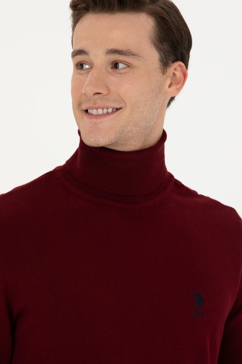 Erkek Bordo Basic Kazak - 50268935015