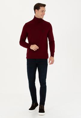 Erkek Bordo Basic Kazak - 50268935015