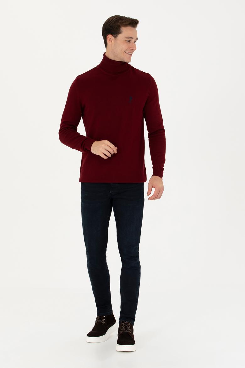 Erkek Bordo Basic Kazak - 50268935015