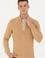 Erkek Kum Melanj Basic Triko Hırka