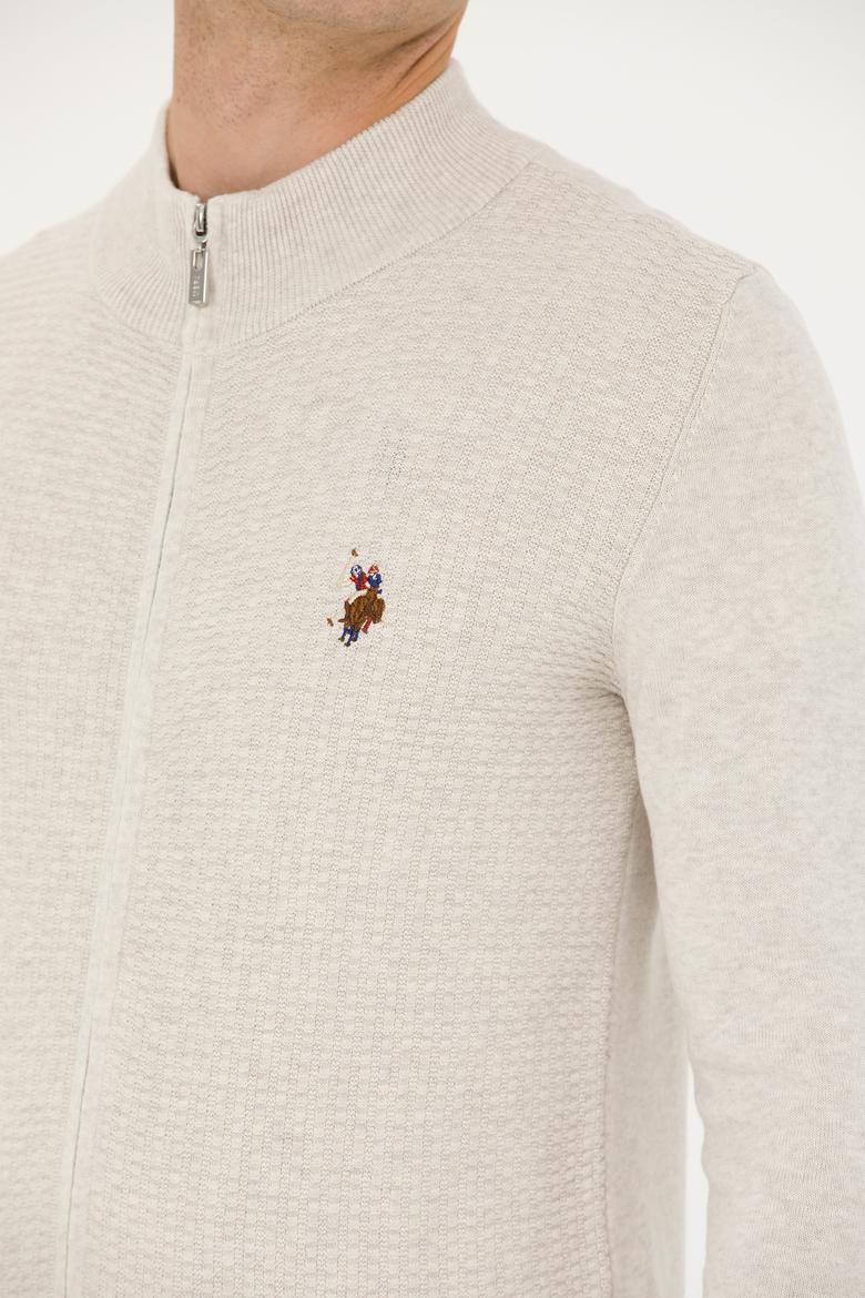 Erkek Taş Melanj Basic Triko Hırka - 50268938074