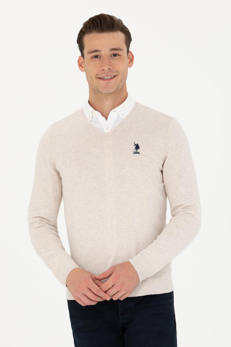 Erkek Taş Melanj Basic Kazak - 50269002078