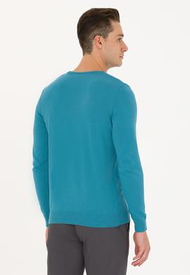 Erkek Petrol Basic Kazak - 50269003114