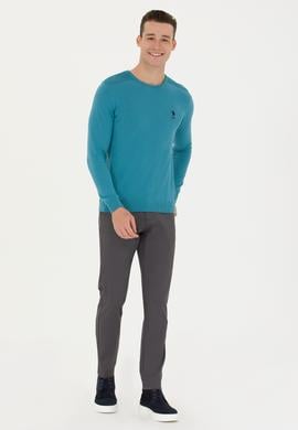 Erkek Petrol Basic Kazak - 50269003114