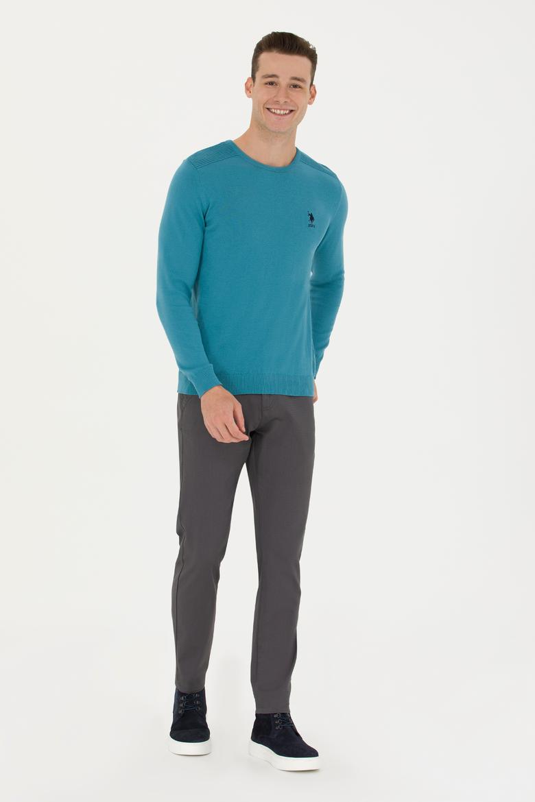 Erkek Petrol Basic Kazak - 50269003114