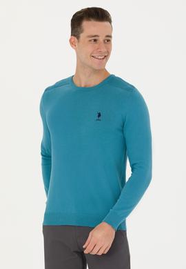 Erkek Petrol Basic Kazak - 50269003114