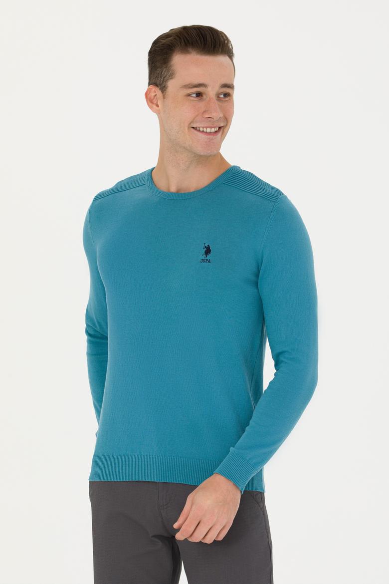 Erkek Petrol Basic Kazak - 50269003114