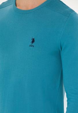 Erkek Petrol Basic Kazak - 50269003114