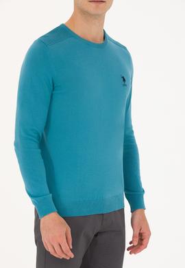 Erkek Petrol Basic Kazak - 50269003114