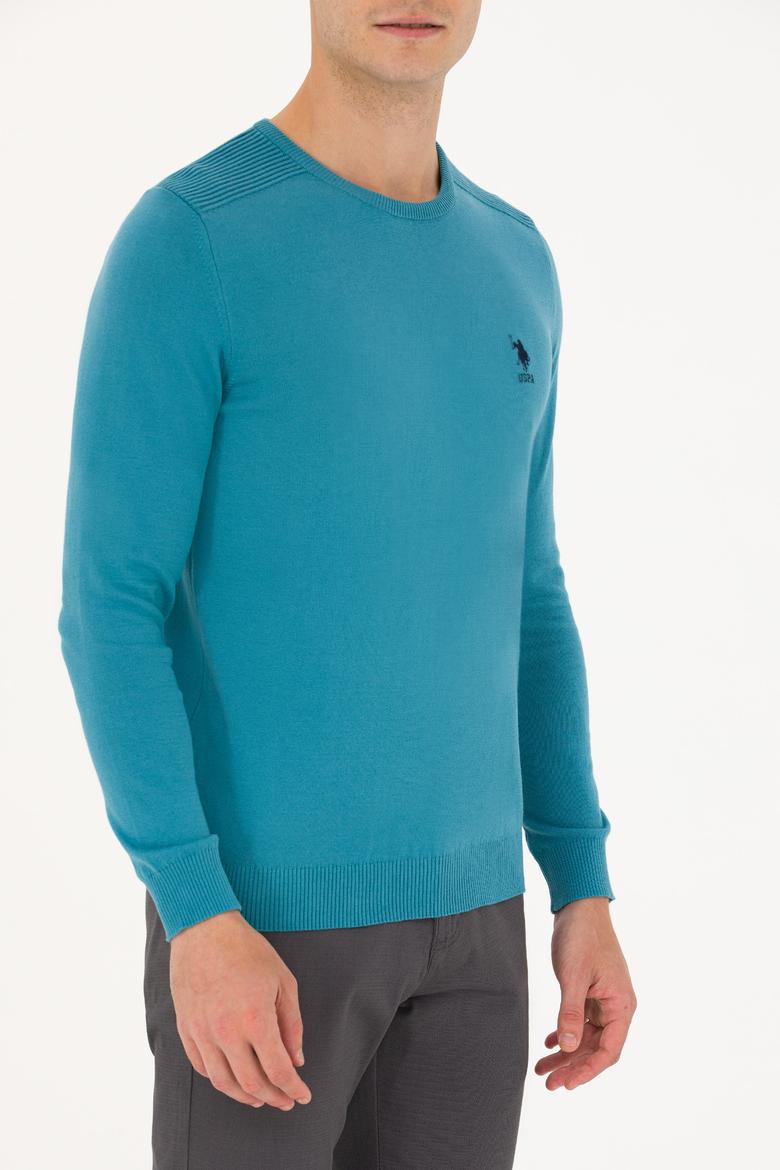 Erkek Petrol Basic Kazak - 50269003114