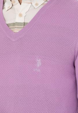 Erkek Lila Basic Kazak - 50269004078