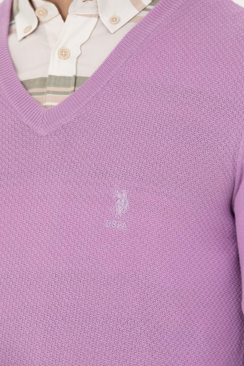 Erkek Lila Basic Kazak - 50269004078