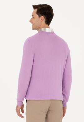 Erkek Lila Basic Kazak - 50269004078