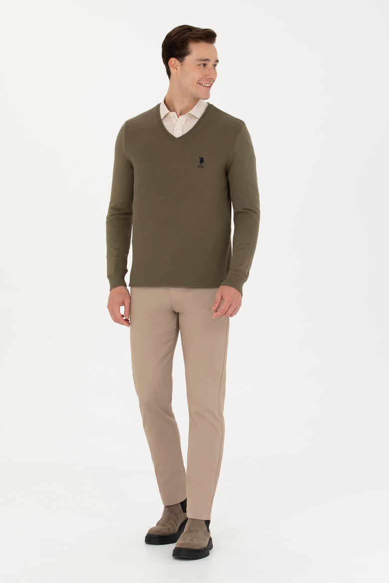 Erkek Haki Basic Kazak - 50269004114