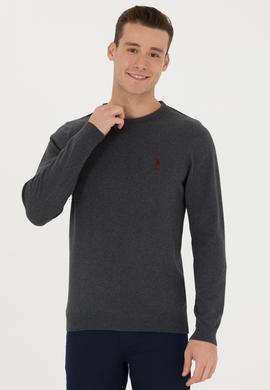 Erkek Antrasit Melanj Basic Kazak - 50269005043