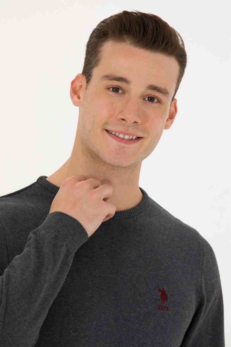 Erkek Antrasit Melanj Basic Kazak - 50269005043