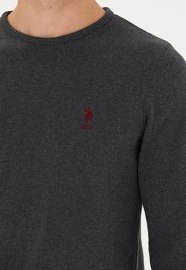 Erkek Antrasit Melanj Basic Kazak - 50269005043