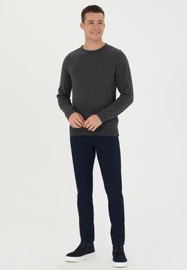 Erkek Antrasit Melanj Basic Kazak - 50269005043