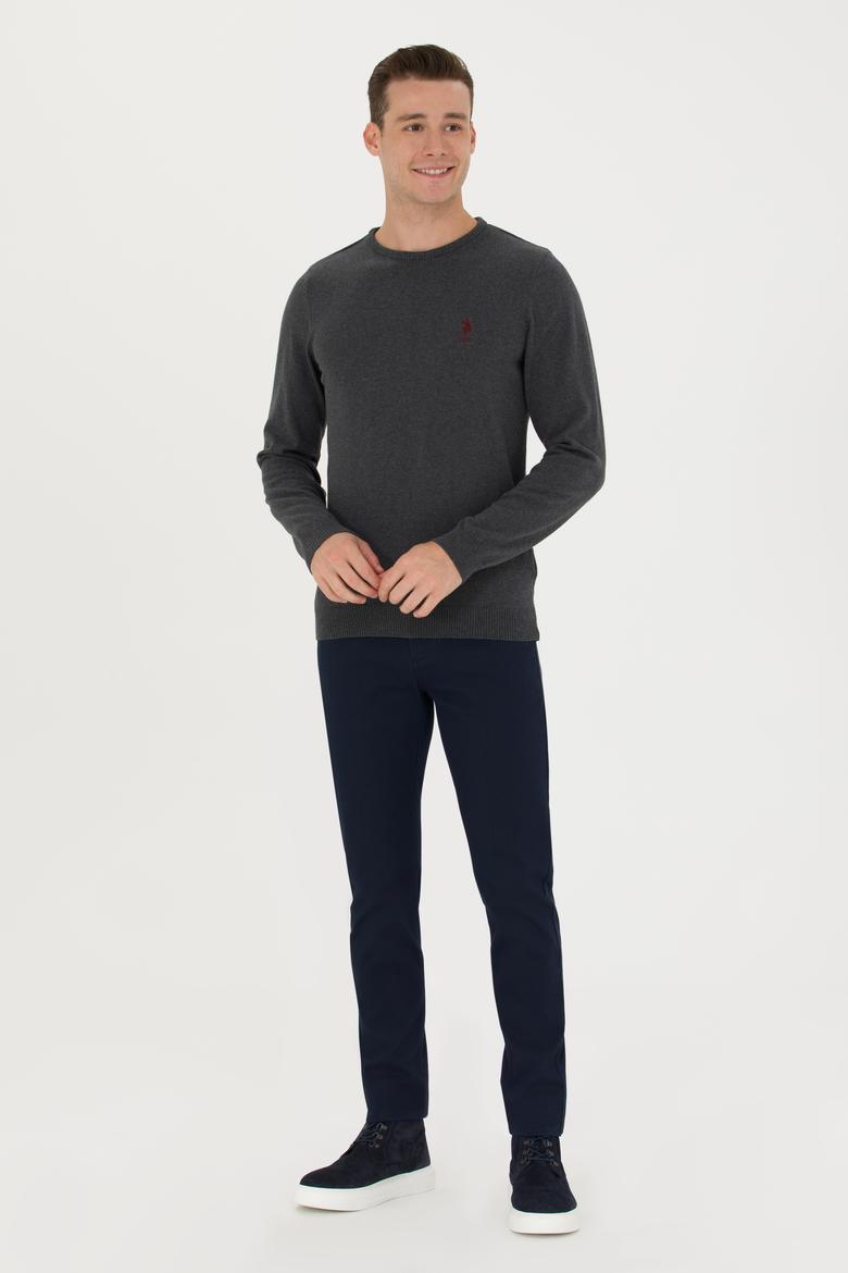 Erkek Antrasit Melanj Basic Kazak - 50269005043