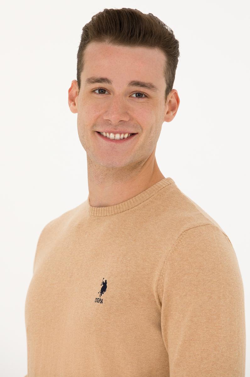 Erkek Kum Melanj Bisiklet Yaka Kazak