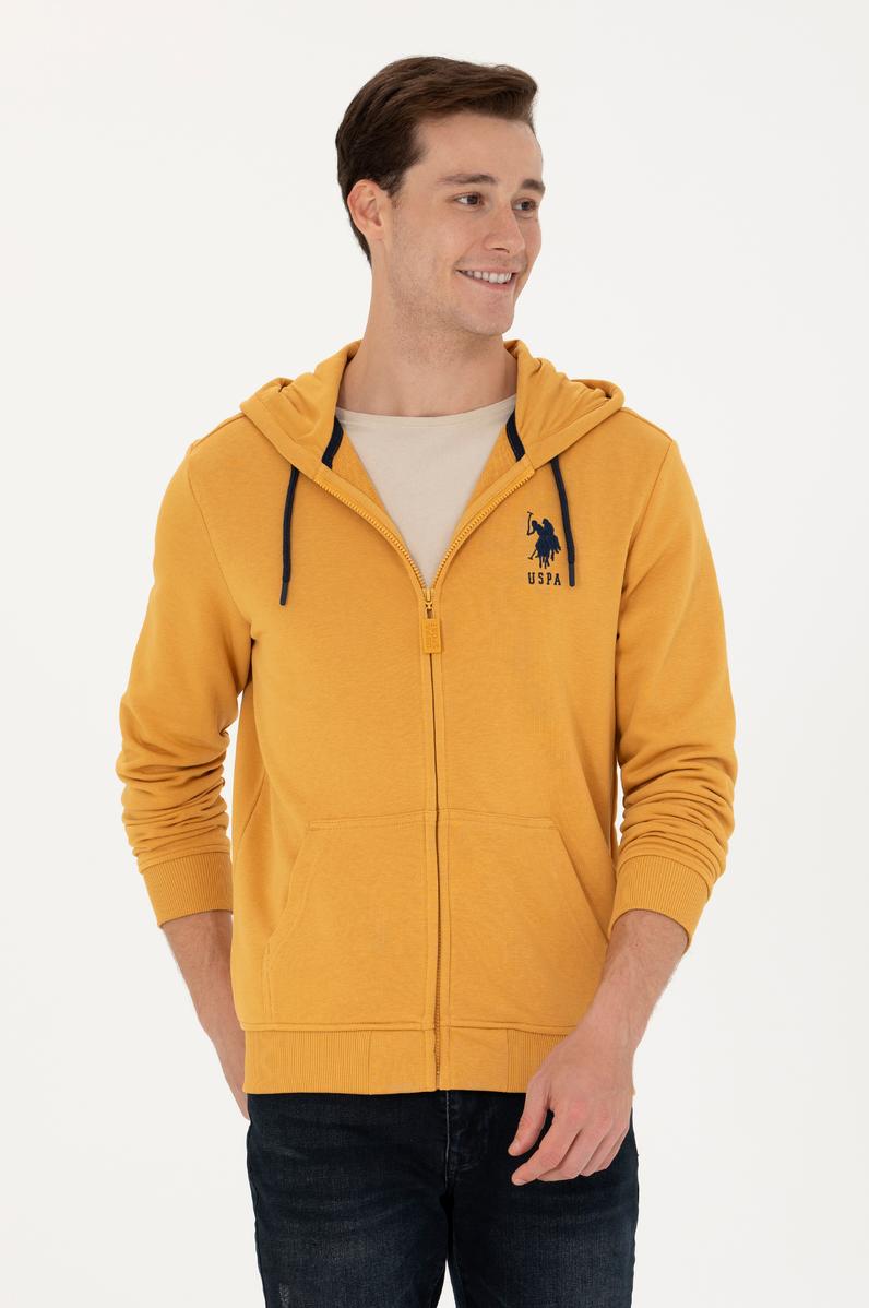 Erkek Hardal Örme Hırka