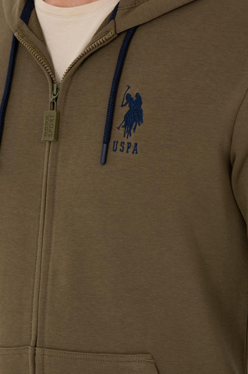 Erkek Haki Örme Hırka