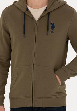 Erkek Haki Örme Hırka - 50269401144