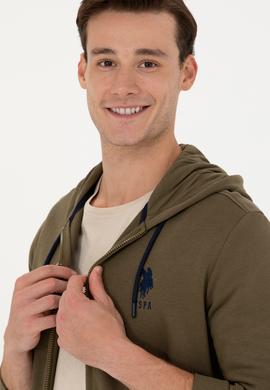 Erkek Haki Örme Hırka - 50269401144