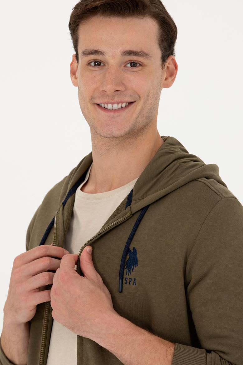 Erkek Haki Örme Hırka - 50269401144