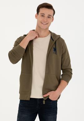 Erkek Haki Örme Hırka - 50269401144