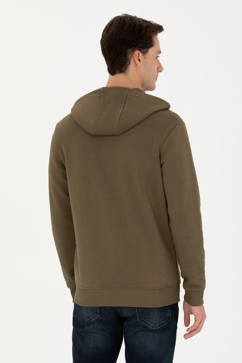 Erkek Haki Örme Hırka - 50269401144