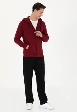 Erkek Bordo Örme Hırka - 50269401154