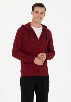 Erkek Bordo Örme Hırka - 50269401154