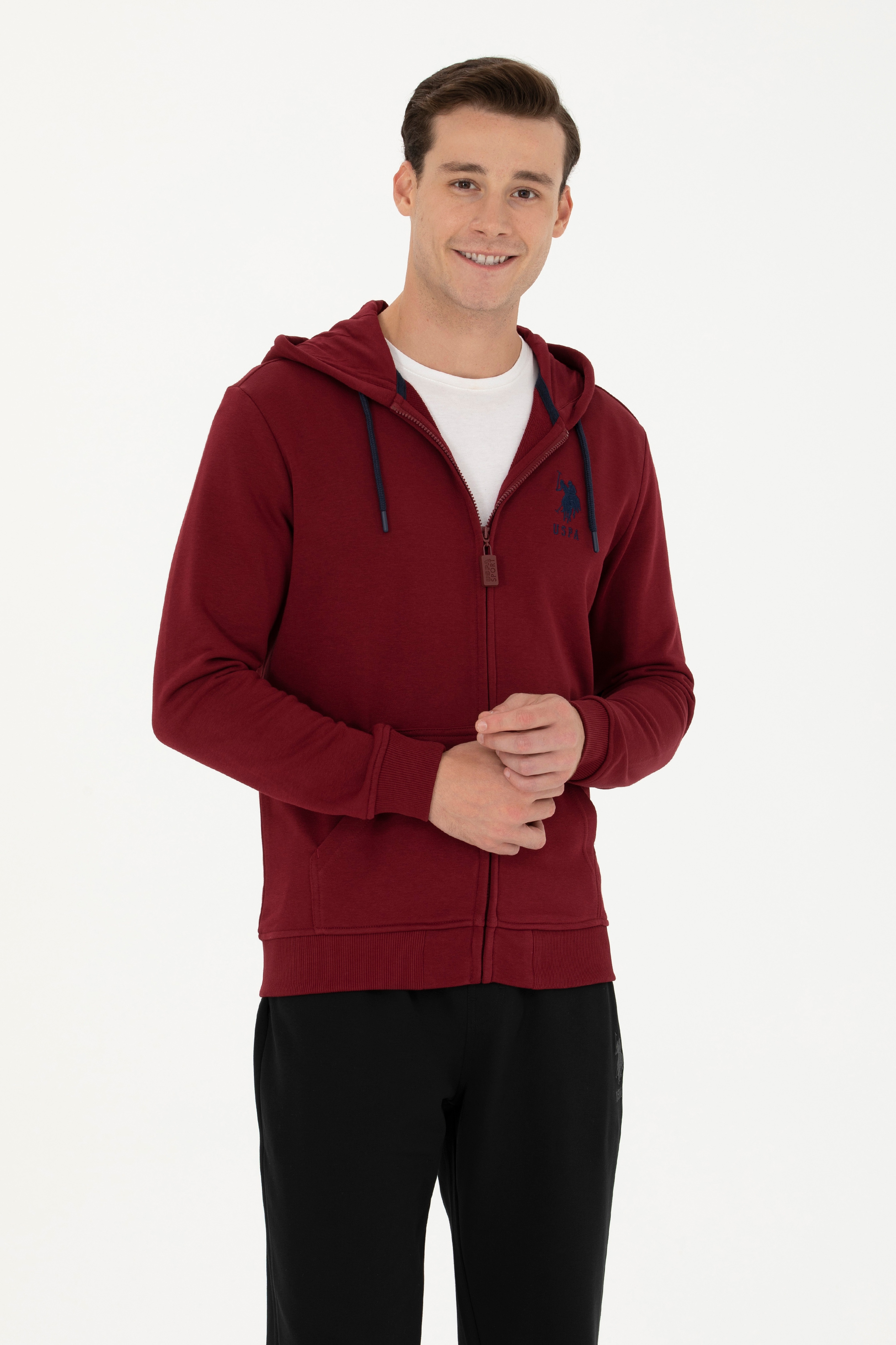 Erkek Bordo Örme Hırka - Image 1