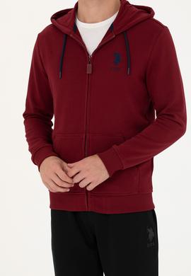 Erkek Bordo Örme Hırka - 50269401154