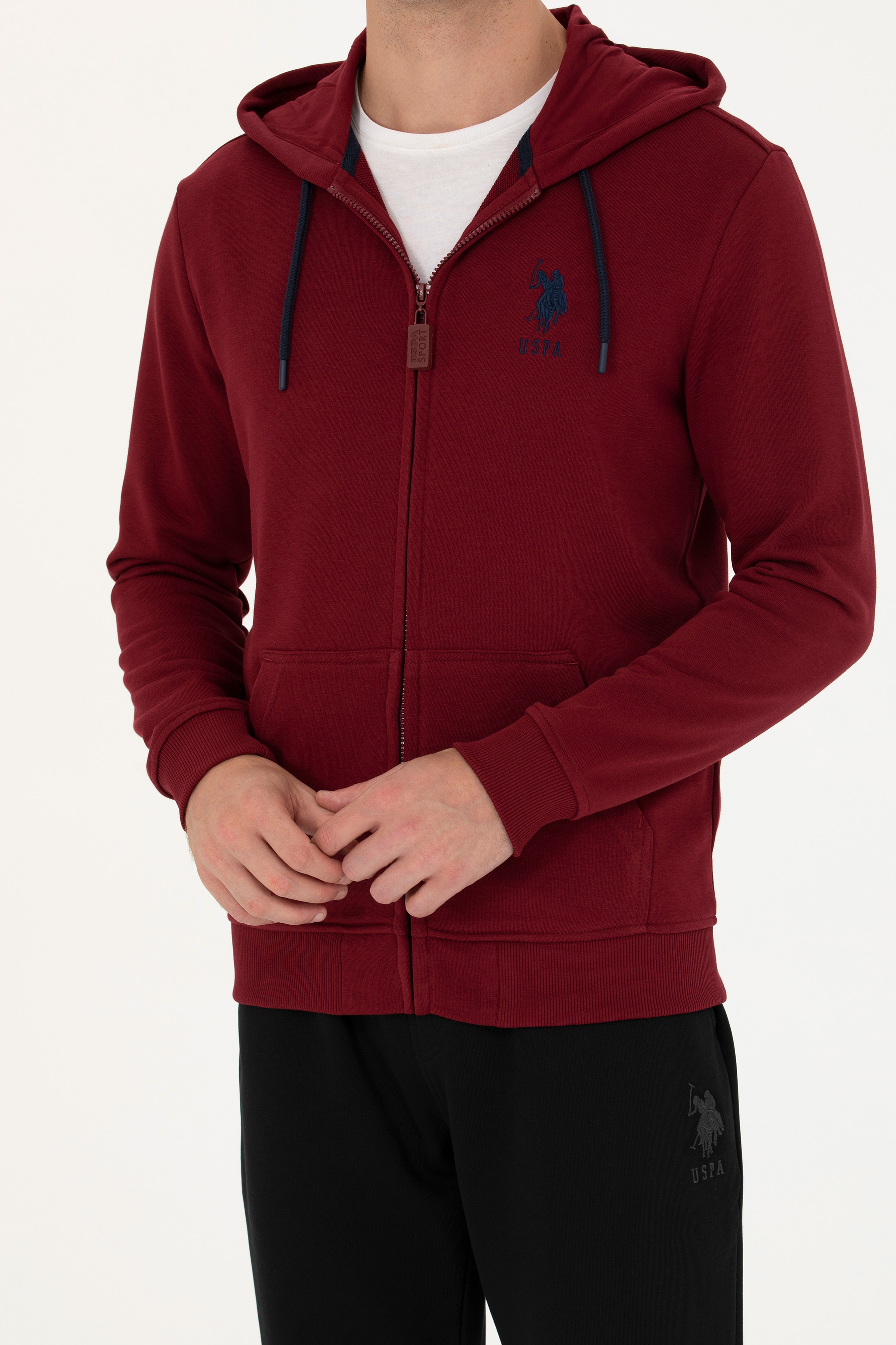 Erkek Bordo Örme Hırka - Image 6