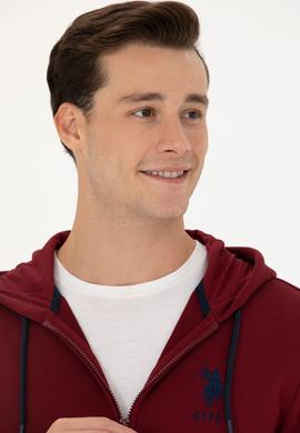 Erkek Bordo Örme Hırka - 50269401154