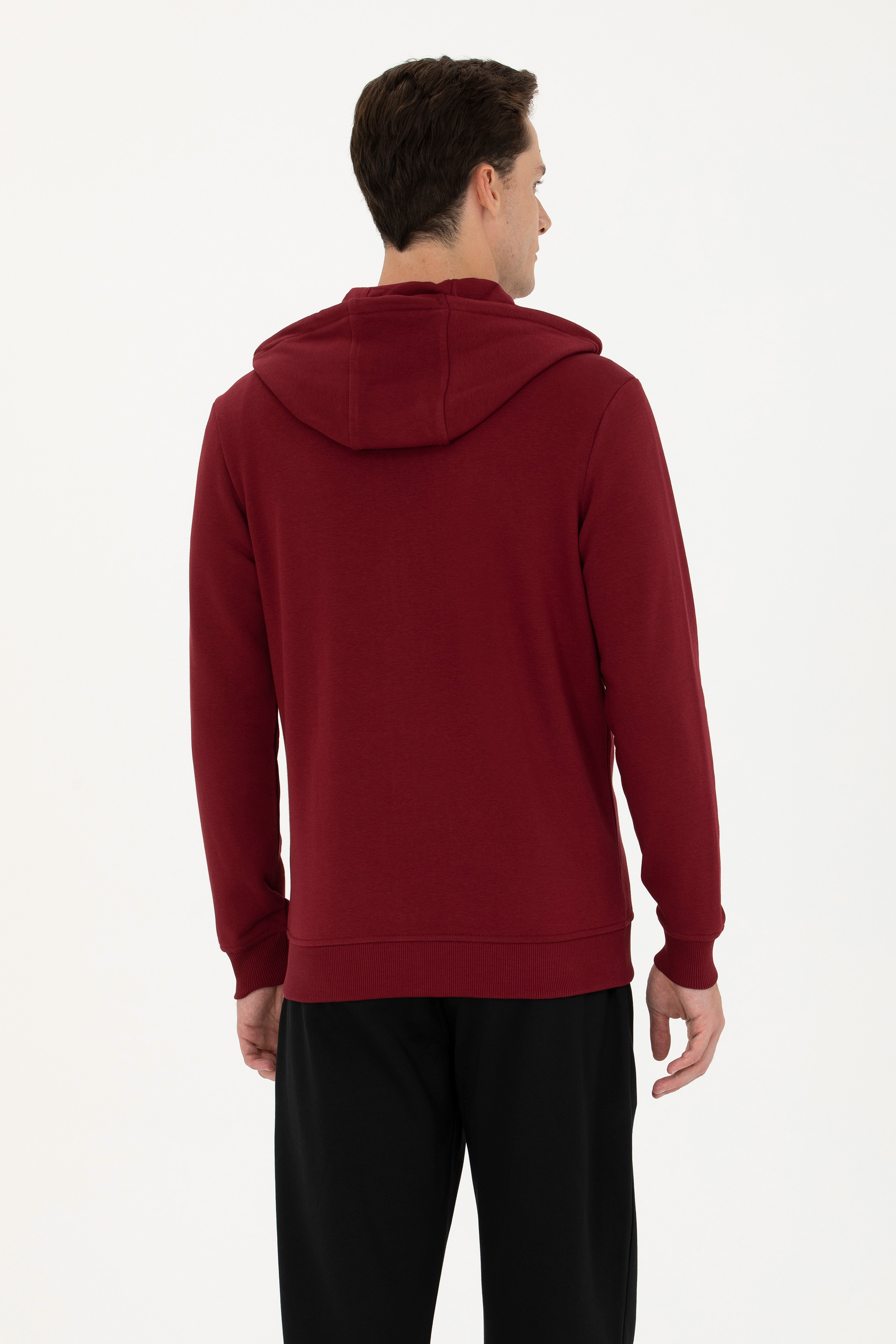 Erkek Bordo Örme Hırka - Image 5